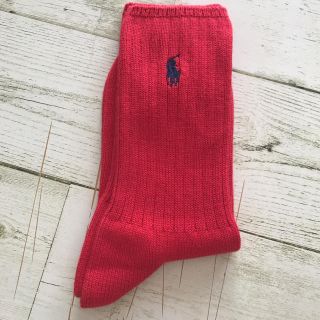 ポロラルフローレン(POLO RALPH LAUREN)のポロラルフローレン ミドルソックス 赤(ソックス)