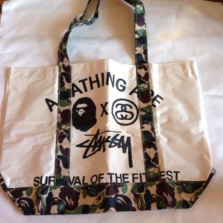 ステューシー(STUSSY)のエイプ×ステューシー コラボトートバッグ(トートバッグ)