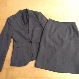 スーツカンパニー(THE SUIT COMPANY)の[moka様専用]スーツカンパニー♡夏用レディーススーツ上下♡グレー ストライプ(スーツ)