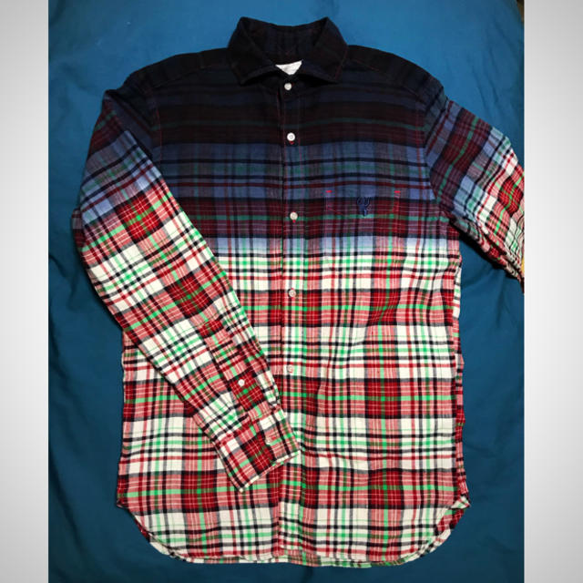 coen(コーエン)の【新品同様☆】coenグラデーションチェック リネンシャツ メンズのトップス(シャツ)の商品写真