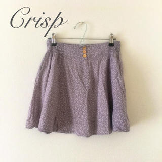 クリスプ(Crisp)のcrisp ラベンダー色 花柄スカート(ミニスカート)