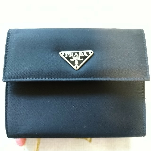 PRADA(プラダ)のプラダ財布革×ナイロン2つ折 レディースのファッション小物(財布)の商品写真