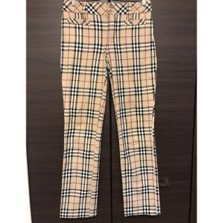 バーバリーブルーレーベル(BURBERRY BLUE LABEL)のバーバリーブルーレーベル　チェック柄パンツ　size38(カジュアルパンツ)