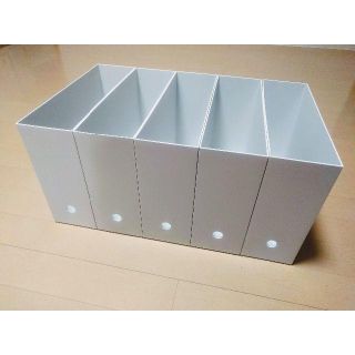 ムジルシリョウヒン(MUJI (無印良品))の無印良品(MUJI) ファイルボックス スタンダード ホワイトグレー 5個セット(日用品/生活雑貨)