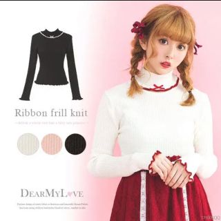 ユメテンボウ(夢展望)のdear my love リボンフリルニットトップス(ニット/セーター)