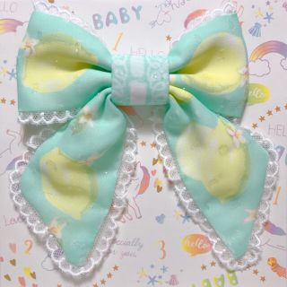 アンジェリックプリティー(Angelic Pretty)のFruity Lemon リボンクリップ　ミント(バレッタ/ヘアクリップ)