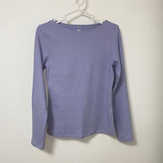 ユニクロ(UNIQLO)のユニクロ　リブボートネックT Mサイズ(Tシャツ(長袖/七分))