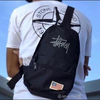 ステューシー(STUSSY)の新品未使用STUSSY ボディバッグ black ステューシーショルダーバッグ(ボディバッグ/ウエストポーチ)