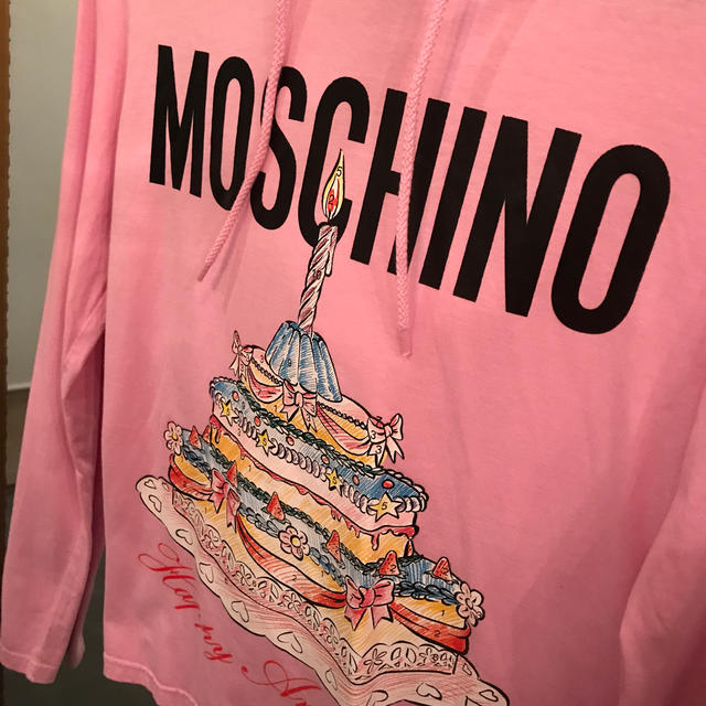 MOSCHINO(モスキーノ)のMOSCHINO モスキーノ パーカー 長袖Tシャツ ピンク レディースのトップス(Tシャツ(長袖/七分))の商品写真