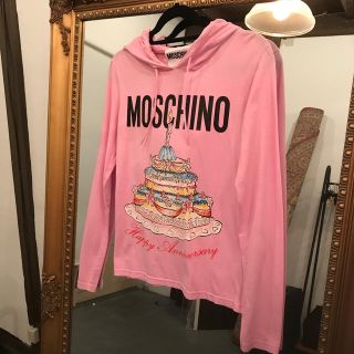 モスキーノ(MOSCHINO)のMOSCHINO モスキーノ パーカー 長袖Tシャツ ピンク(Tシャツ(長袖/七分))