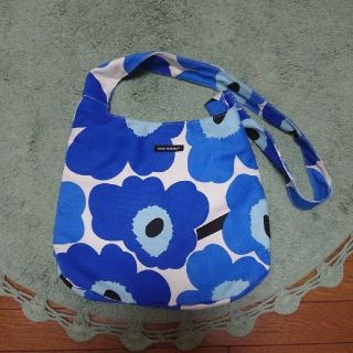 マリメッコ(marimekko)のmarimekko ショルダーバッグ ブルー(ショルダーバッグ)