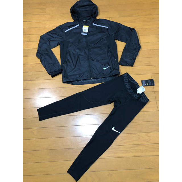 新品NIKE シールド ジャケット ナイキ プロ タイツ上下セット - ジャージ