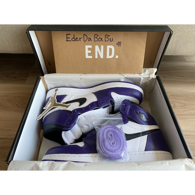 NIKE(ナイキ)のnam様専用 Jordan 1 High Retro GS Purple メンズの靴/シューズ(スニーカー)の商品写真