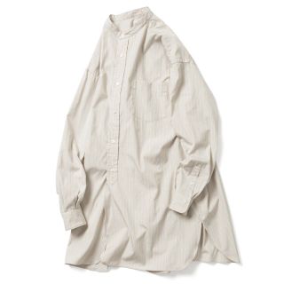 コモリ(COMOLI)の最終価格　leno&co BAND COLLAR BIG SHIRT(シャツ/ブラウス(長袖/七分))