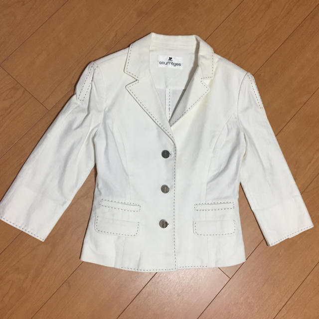 Courreges(クレージュ)のクレージュ ホワイトジャケット レディースのフォーマル/ドレス(スーツ)の商品写真