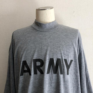 サンタモニカ(Santa Monica)のUS ARMY モックネック 長袖Tシャツ ミリタリー ロンt(Tシャツ/カットソー(七分/長袖))