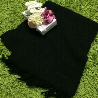 FENDI - フェンディFENDI レディカシミヤマフラー黒の通販 by こぐま