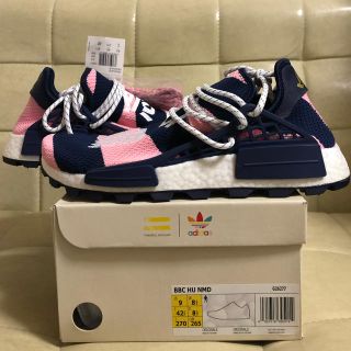 アディダス(adidas)のAdidas NMD Hu Pharrell × BBC Navy Pink(スニーカー)