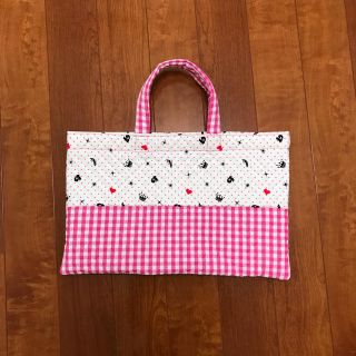 新品　レッスンバッグ　ハンドメイド　女の子(バッグ/レッスンバッグ)