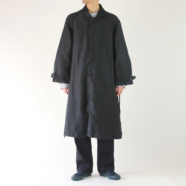 OUTIL ウティ】MANTEAU UZES BLACK モールスキン