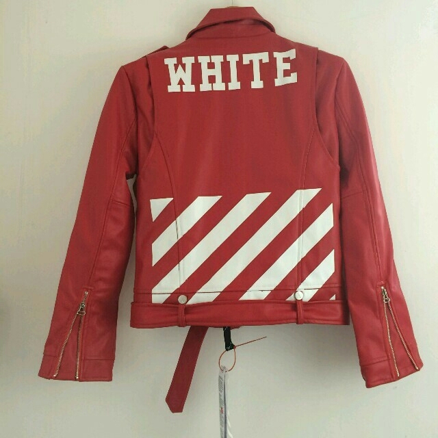 OFF-WHITE(オフホワイト)のOFF-WHITE  レザージャケットM メンズのジャケット/アウター(レザージャケット)の商品写真