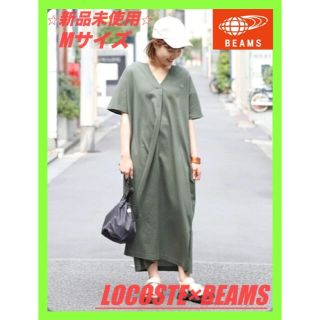 ビーミング ライフストア バイ ビームス(B:MING LIFE STORE by BEAMS)の☆新品未使用☆LOCOSTE×BEAMS 今季　スリットネック　ワンピース(ロングワンピース/マキシワンピース)