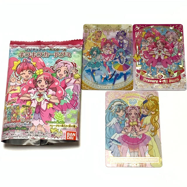 BANDAI(バンダイ)の【プリキュアオールスターズ キラキラカードグミ】カードのみ3枚 エンタメ/ホビーのアニメグッズ(カード)の商品写真