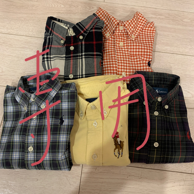 POLO RALPH LAUREN(ポロラルフローレン)のラルフローレンシャツセット５枚とパーカー キッズ/ベビー/マタニティのキッズ服男の子用(90cm~)(Tシャツ/カットソー)の商品写真