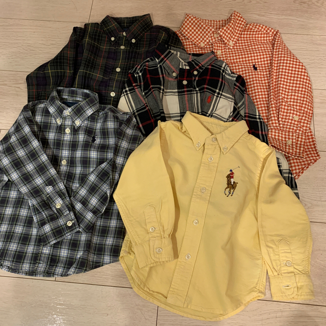 POLO RALPH LAUREN(ポロラルフローレン)のラルフローレンシャツセット５枚とパーカー キッズ/ベビー/マタニティのキッズ服男の子用(90cm~)(Tシャツ/カットソー)の商品写真