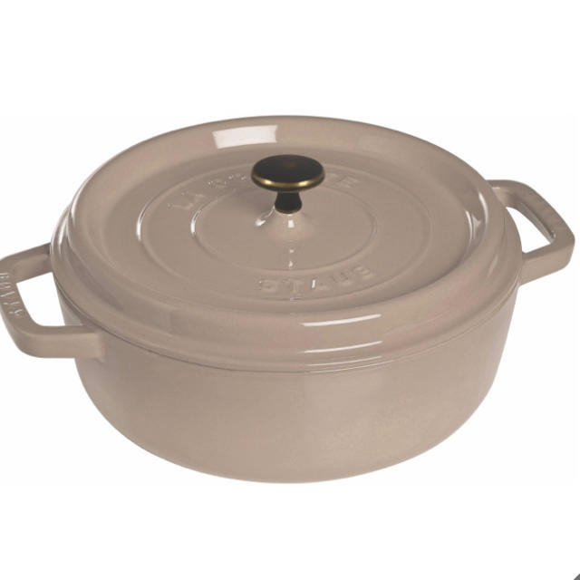 【新品】Staub シャロ―ラウンドココット 26 cm リネンキッチン/食器