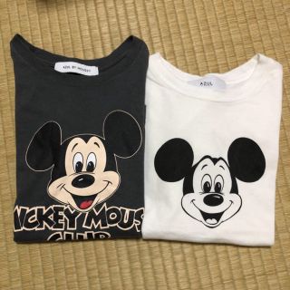 アズールバイマウジー(AZUL by moussy)のAZUL by moussy♡ミッキー♡120♡ホワイト売り切れ(Tシャツ/カットソー)