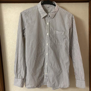 ムジルシリョウヒン(MUJI (無印良品))のシャツ　ストライプ　グレー(シャツ/ブラウス(長袖/七分))