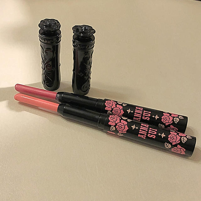 ANNA SUI(アナスイ)のアナスイ　リップクレヨン　ピンク　オレンジ　2本セット　 コスメ/美容のベースメイク/化粧品(口紅)の商品写真