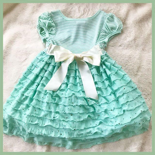 新品未使用 ボニージーンBONNIEJEAN 半袖ワンピース キッズ 2T キッズ/ベビー/マタニティのキッズ服女の子用(90cm~)(ワンピース)の商品写真