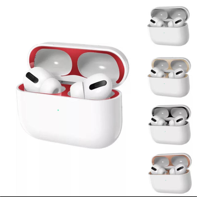 AirPods Pro  ダストガード レッド スマホ/家電/カメラのスマホアクセサリー(保護フィルム)の商品写真