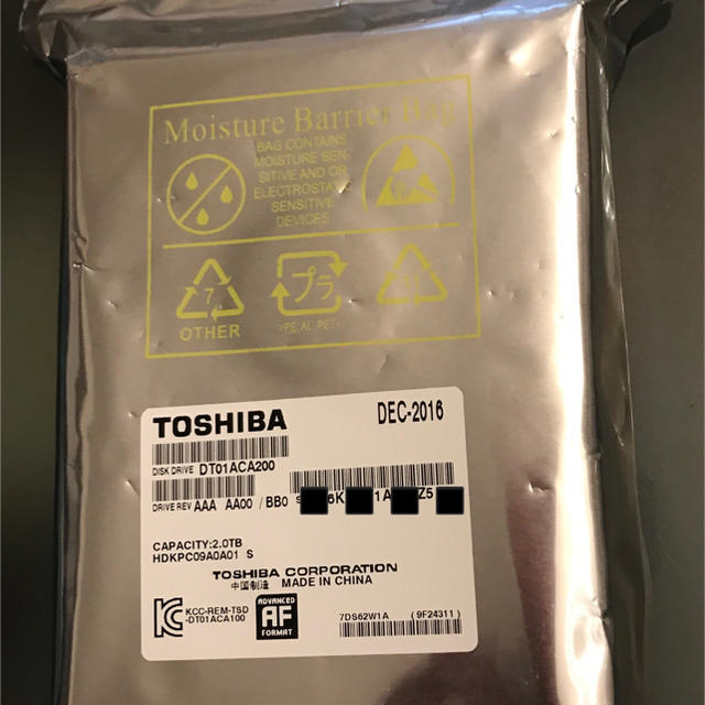 2TB 7200回転 DT01ACA200 TOSHIBA クリエーター向け