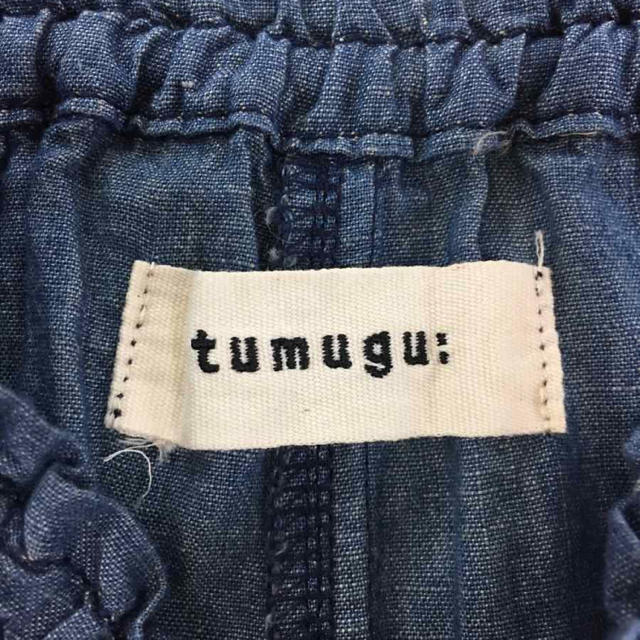 tumugu(ツムグ)のtumugu ツムグ 綿麻 ワイド パンツ インディゴ ブルー レディースのパンツ(カジュアルパンツ)の商品写真