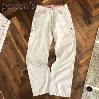 パーソンズ(PERSON'S)のperson's パーソンズ　デニム　ホワイトデニム　パンツ　白　フリー(デニム/ジーンズ)