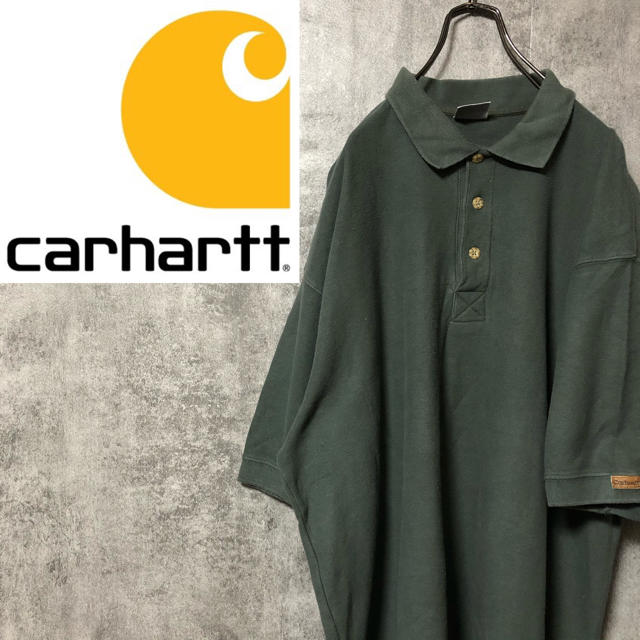 carhartt(カーハート)の【中村様専用☆】カーハート☆ワンポイントレザーロゴ入り半袖ポロシャツ メンズのトップス(ポロシャツ)の商品写真