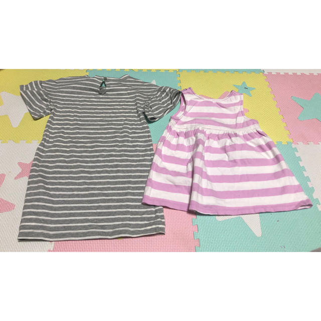 GAP Kids(ギャップキッズ)の新品 GAPベビー キッズ ボーダーワンピース ノースリーブ キッズ/ベビー/マタニティのキッズ服女の子用(90cm~)(ワンピース)の商品写真