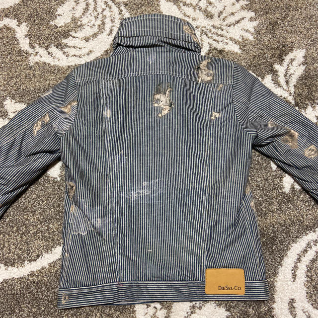 DIESEL(ディーゼル)のディーゼル ストライプ柄フード付きアウター Sサイズ メンズのジャケット/アウター(マウンテンパーカー)の商品写真