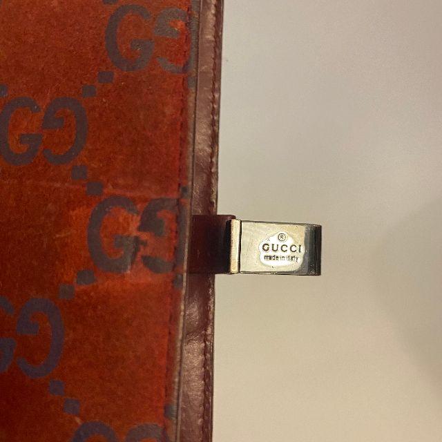 Gucci(グッチ)のVintage GUCCIスエード手帳カバーRED グッチヴィンテージ レディースのファッション小物(その他)の商品写真