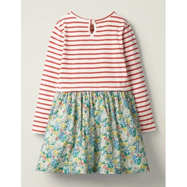 Boden(ボーデン)のMini Boden ボーダー&花柄ワンピース 110 キッズ/ベビー/マタニティのキッズ服女の子用(90cm~)(ワンピース)の商品写真