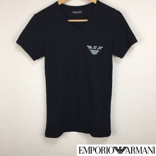 エンポリオアルマーニ(Emporio Armani)の美品 エンポリオアルマーニ 半袖Tシャツ ブラック サイズM(Tシャツ/カットソー(半袖/袖なし))