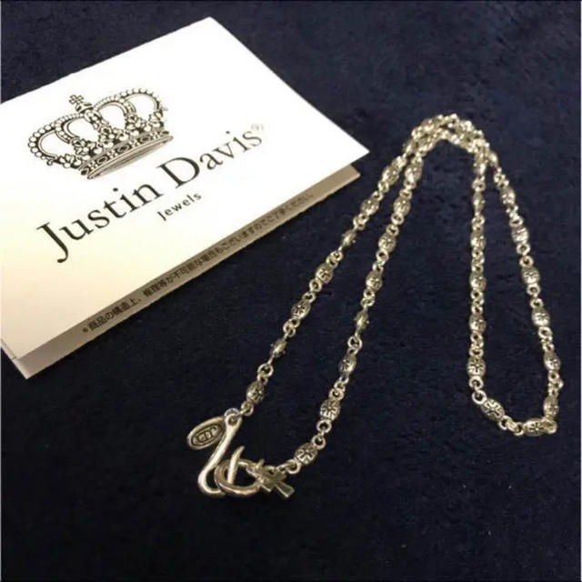 新品◆JUSTIN DAVIS◆TINY CROSS◆クロスチェーン◆40cm◆状態