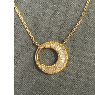 アガット(agete)のベルシオラ バケットカット　ダイヤ ネックレス 計0.25ct(ネックレス)