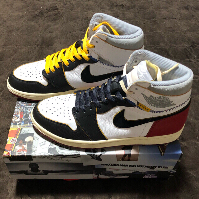 NIKE(ナイキ)のNIKE AIR JORDAN 1 RETRO HI NRG/UN UNION メンズの靴/シューズ(スニーカー)の商品写真