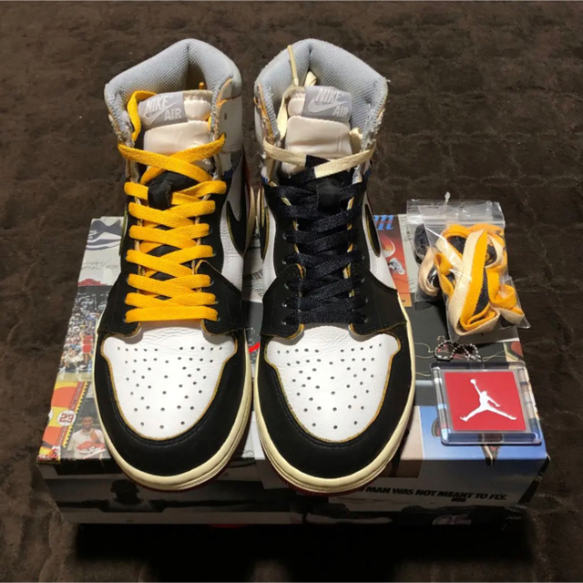 NIKE(ナイキ)のNIKE AIR JORDAN 1 RETRO HI NRG/UN UNION メンズの靴/シューズ(スニーカー)の商品写真