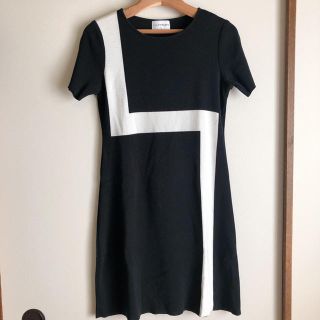 クレージュ(Courreges)の※miiiさま専用※ ⭐︎美品　クレージュ⭐︎ 膝丈　タイトワンピース　黒　白(ひざ丈ワンピース)