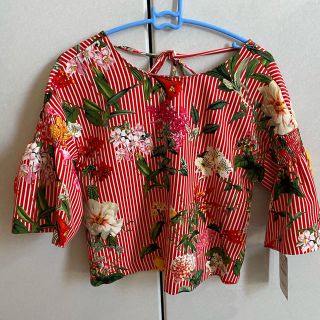 ザラ(ZARA)のZARA、未使用、花柄トップス(カットソー(半袖/袖なし))